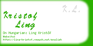 kristof ling business card
